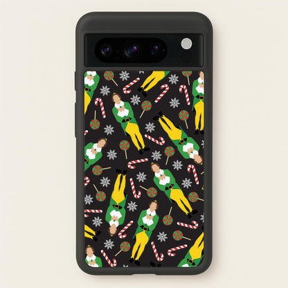 Elf Candy Cane Pattern  - Elf Phone Case for Google Pixel 8 Pro