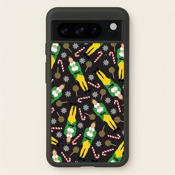 Elf Candy Cane Pattern  - Elf Phone Case for Google Pixel 8 Pro