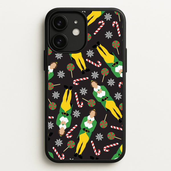 Elf Candy Cane Pattern  - Elf Phone Case for iPhone 11