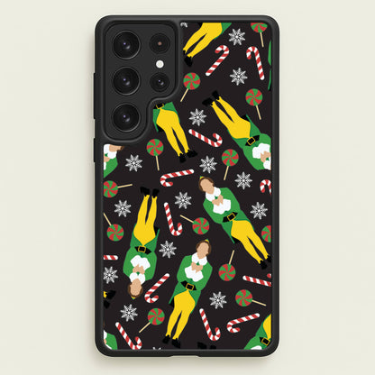 Elf Candy Cane Pattern  - Elf Phone Case for Galaxy S22 Ultra