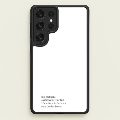 Live Each Day As If It We're Your Last  - Elvis Phone Case for Galaxy S22 Ultra