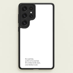 Live Each Day As If It We're Your Last  - Elvis Phone Case for Galaxy S23 Ultra