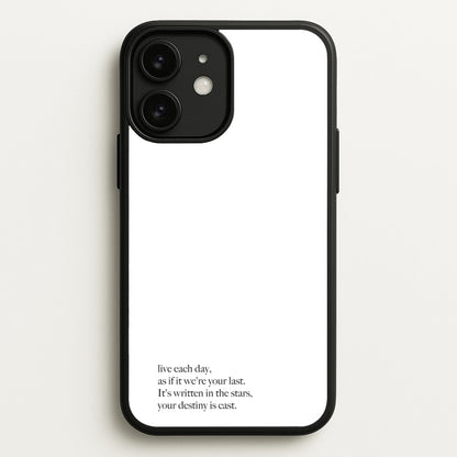Live Each Day As If It We're Your Last  - Elvis Phone Case for iPhone 11