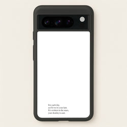 Live Each Day As If It We're Your Last  - Elvis Phone Case for Google Pixel 8 Pro