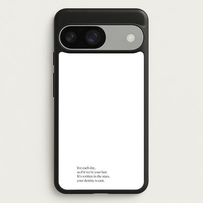 Live Each Day As If It We're Your Last  - Elvis Phone Case for Google Pixel 9 / 9 Pro