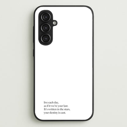 Live Each Day As If It We're Your Last  - Elvis Phone Case for Galaxy S23FE