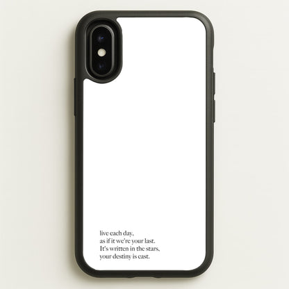 Live Each Day As If It We're Your Last  - Elvis Phone Case for iPhone X / XS