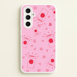 Coffee Pattern - Chamberlain  - Emma Chamerlain Phone Case for Galaxy A16