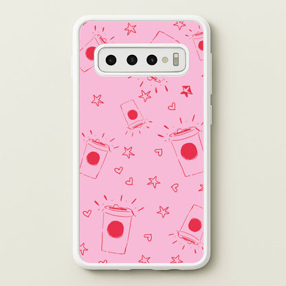Coffee Pattern - Chamberlain  - Emma Chamerlain Phone Case for Galaxy S10