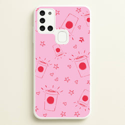 Coffee Pattern - Chamberlain  - Emma Chamerlain Phone Case for Galaxy A21s
