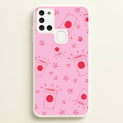 Coffee Pattern - Chamberlain  - Emma Chamerlain Phone Case for Galaxy A21s