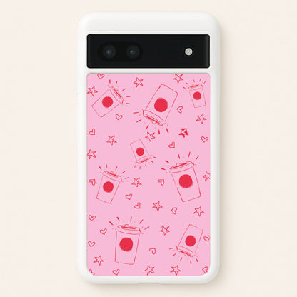 Coffee Pattern - Chamberlain  - Emma Chamerlain Phone Case for Google Pixel 6a