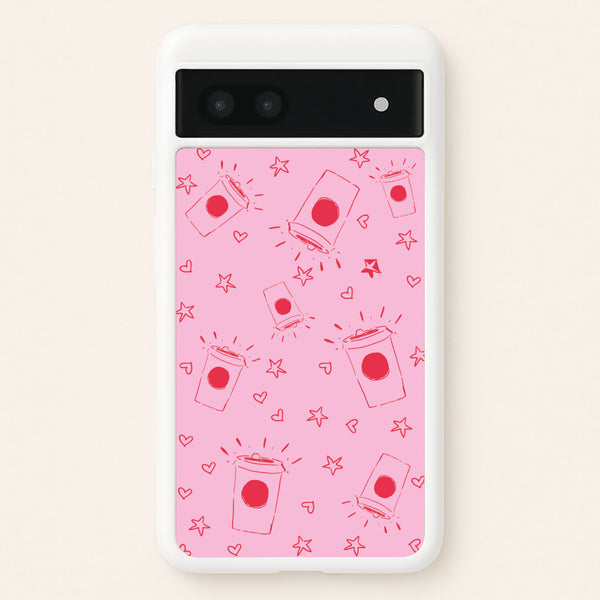 Coffee Pattern - Chamberlain  - Emma Chamerlain Phone Case for Google Pixel 6a
