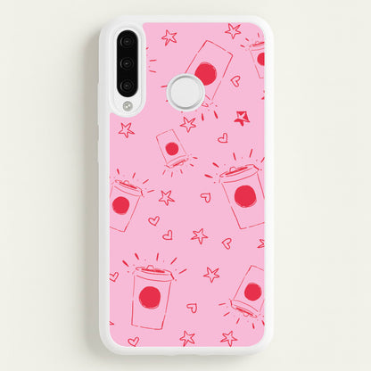 Coffee Pattern - Chamberlain  - Emma Chamerlain Phone Case for Huawei P30 Lite