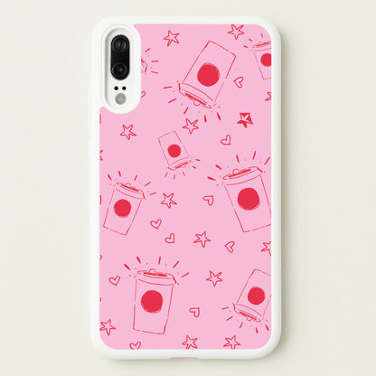 Coffee Pattern - Chamberlain  - Emma Chamerlain Phone Case for Huawei P20