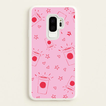Coffee Pattern - Chamberlain  - Emma Chamerlain Phone Case for Galaxy S9 Plus