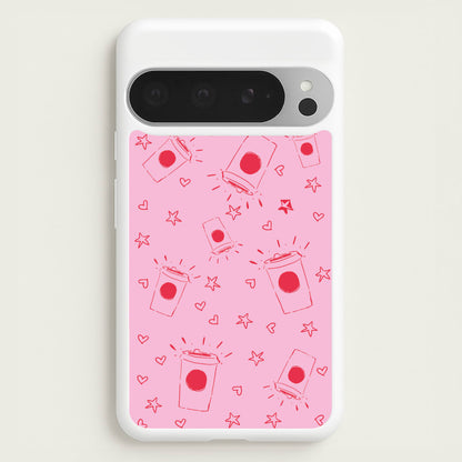 Coffee Pattern - Chamberlain  - Emma Chamerlain Phone Case for Google Pixel 9 Pro XL