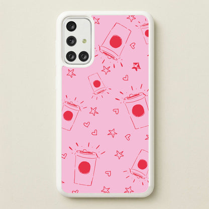 Coffee Pattern - Chamberlain  - Emma Chamerlain Phone Case for Galaxy A71