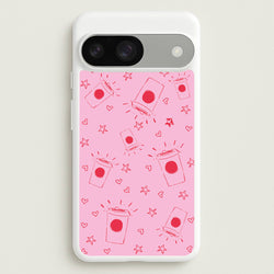 Coffee Pattern - Chamberlain  - Emma Chamerlain Phone Case for Google Pixel 9 / 9 Pro