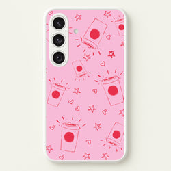 Coffee Pattern - Chamberlain  - Emma Chamerlain Phone Case for Galaxy S25