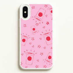Coffee Pattern - Chamberlain  - Emma Chamerlain Phone Case for iPhone XS Max