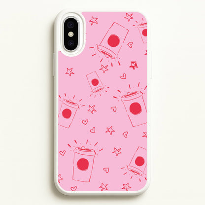 Coffee Pattern - Chamberlain  - Emma Chamerlain Phone Case for iPhone XS Max