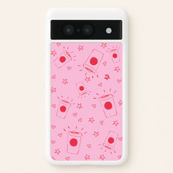 Coffee Pattern - Chamberlain  - Emma Chamerlain Phone Case for Google Pixel 8