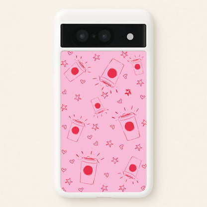 Coffee Pattern - Chamberlain  - Emma Chamerlain Phone Case for Google Pixel 8
