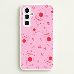 Coffee Pattern - Chamberlain  - Emma Chamerlain Phone Case for Galaxy A14