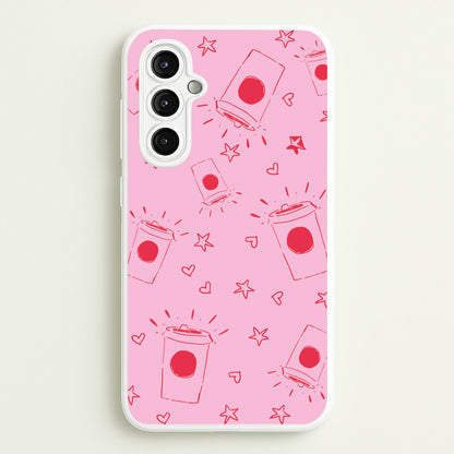 Coffee Pattern - Chamberlain  - Emma Chamerlain Phone Case for Galaxy A14