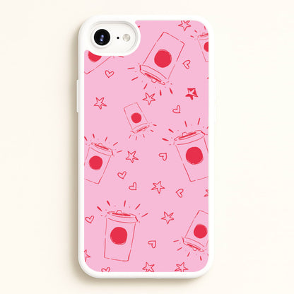 Coffee Pattern - Chamberlain  - Emma Chamerlain Phone Case for iPhone 6 Plus / 7 Plus / 8 Plus