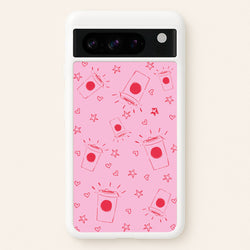 Coffee Pattern - Chamberlain  - Emma Chamerlain Phone Case for Google Pixel 8 Pro