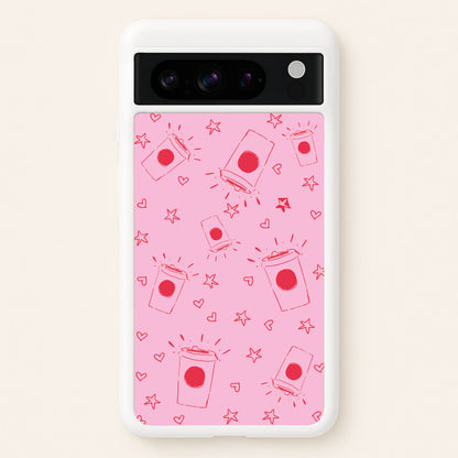 Coffee Pattern - Chamberlain  - Emma Chamerlain Phone Case for Google Pixel 8 Pro