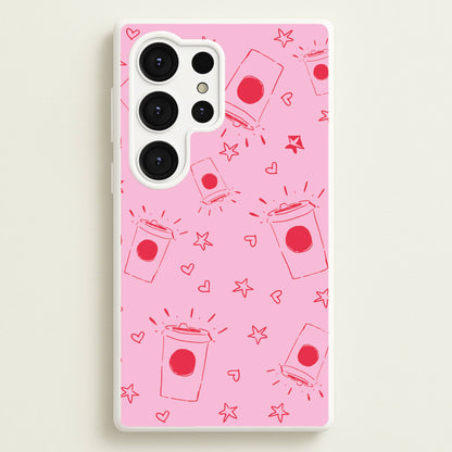 Coffee Pattern - Chamberlain  - Emma Chamerlain Phone Case for Galaxy S25 Ultra