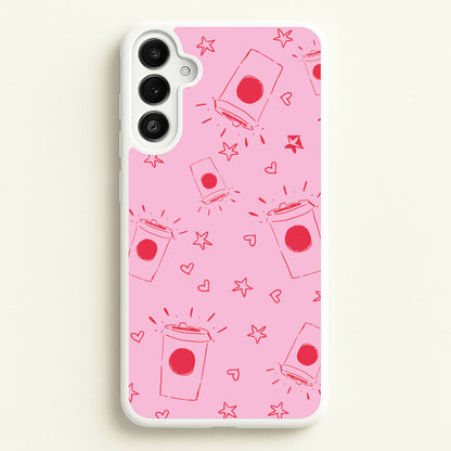 Coffee Pattern - Chamberlain  - Emma Chamerlain Phone Case for Galaxy A34