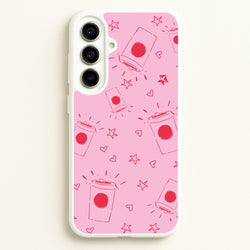 Coffee Pattern - Chamberlain  - Emma Chamerlain Phone Case for Galaxy A56