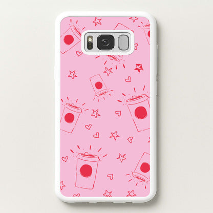 Coffee Pattern - Chamberlain  - Emma Chamerlain Phone Case for Galaxy S8 Plus