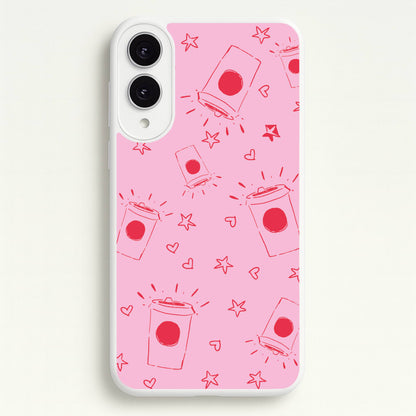 Coffee Pattern - Chamberlain  - Emma Chamerlain Phone Case for Galaxy S25 Edge