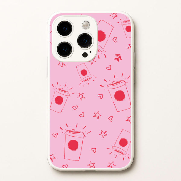 Coffee Pattern - Chamberlain  - Emma Chamerlain Phone Case for iPhone 15 Pro