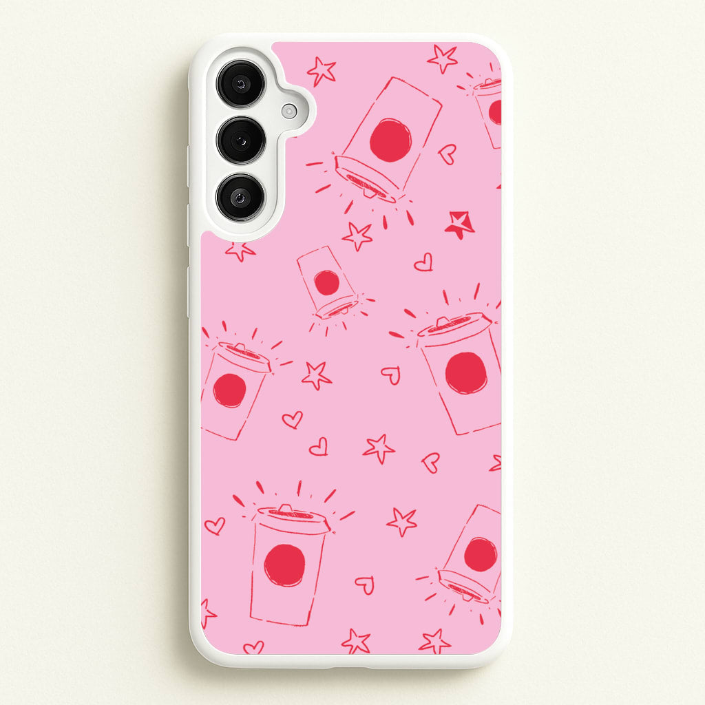 Coffee Pattern - Chamberlain  - Emma Chamerlain Phone Case for Galaxy A36