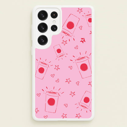 Coffee Pattern - Chamberlain  - Emma Chamerlain Phone Case for Galaxy S22 Ultra