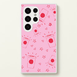 Coffee Pattern - Chamberlain  - Emma Chamerlain Phone Case for Galaxy S24 Ultra