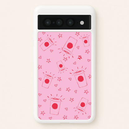 Coffee Pattern - Chamberlain  - Emma Chamerlain Phone Case for Google Pixel 7 Pro