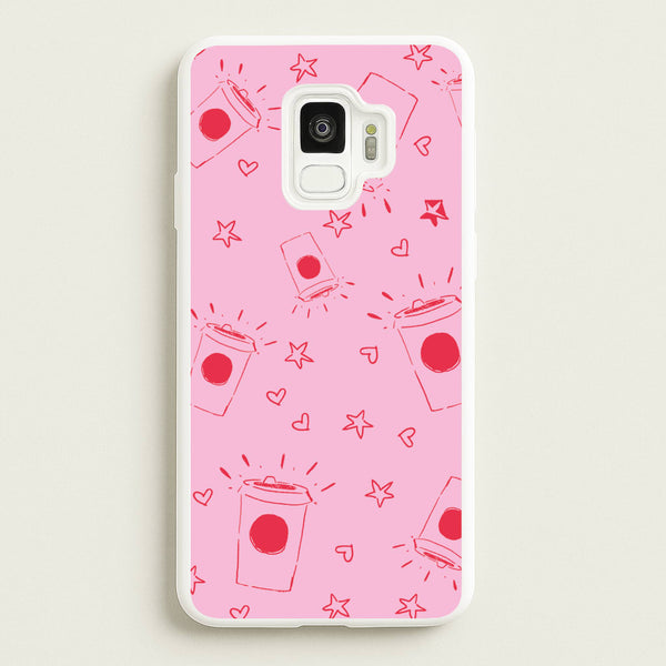 Coffee Pattern - Chamberlain  - Emma Chamerlain Phone Case for Galaxy S9