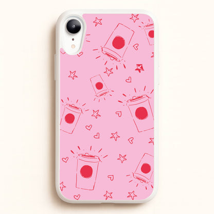 Coffee Pattern - Chamberlain  - Emma Chamerlain Phone Case for iPhone XR