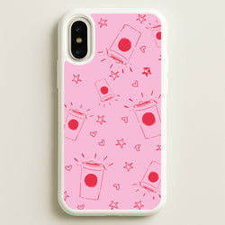 Coffee Pattern - Chamberlain  - Emma Chamerlain Phone Case for iPhone X / XS