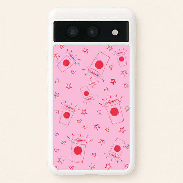Coffee Pattern - Chamberlain  - Emma Chamerlain Phone Case for Google Pixel 8a