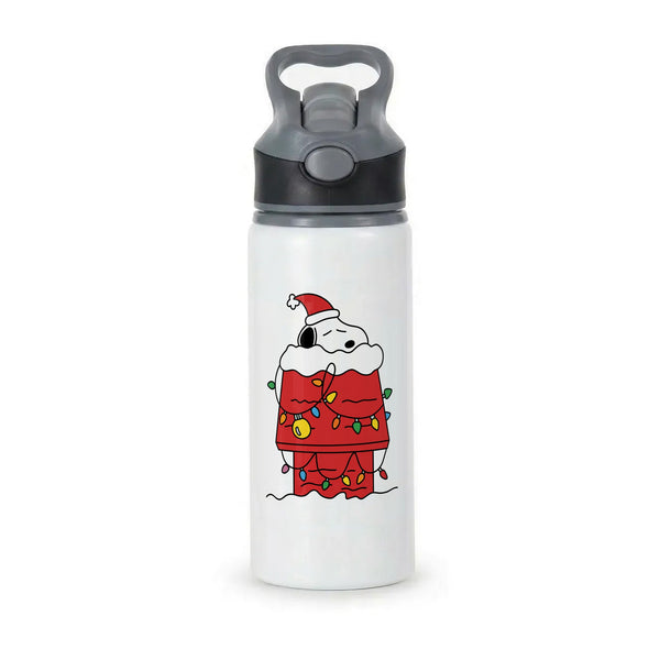 Christmas Cartoon Beagle Active Water Bottle - Black
