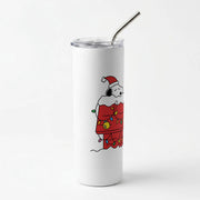 Christmas Cartoon Beagle Skinny Tumbler 2