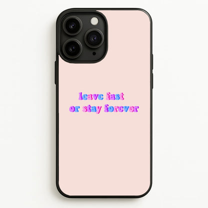 Leave Fast Or Stay Forever - Fender  - Sam Fender Phone Case for iPhone 11 Pro